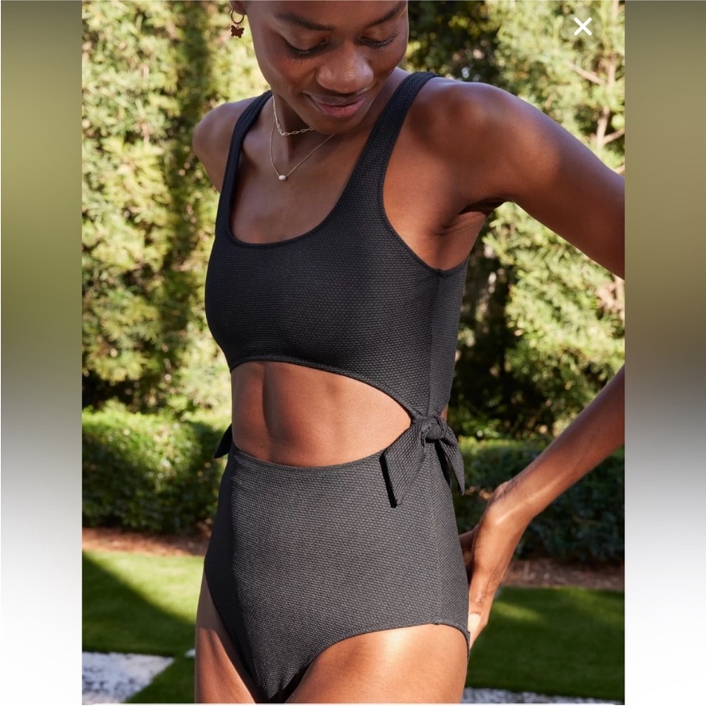 Aerie Black Racerback One Piece Swimsuit